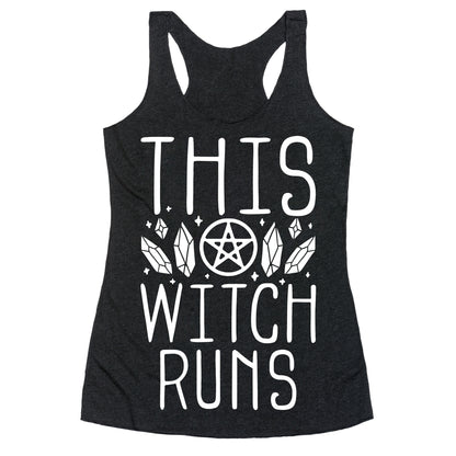 This Witch Runs Racerback Tank