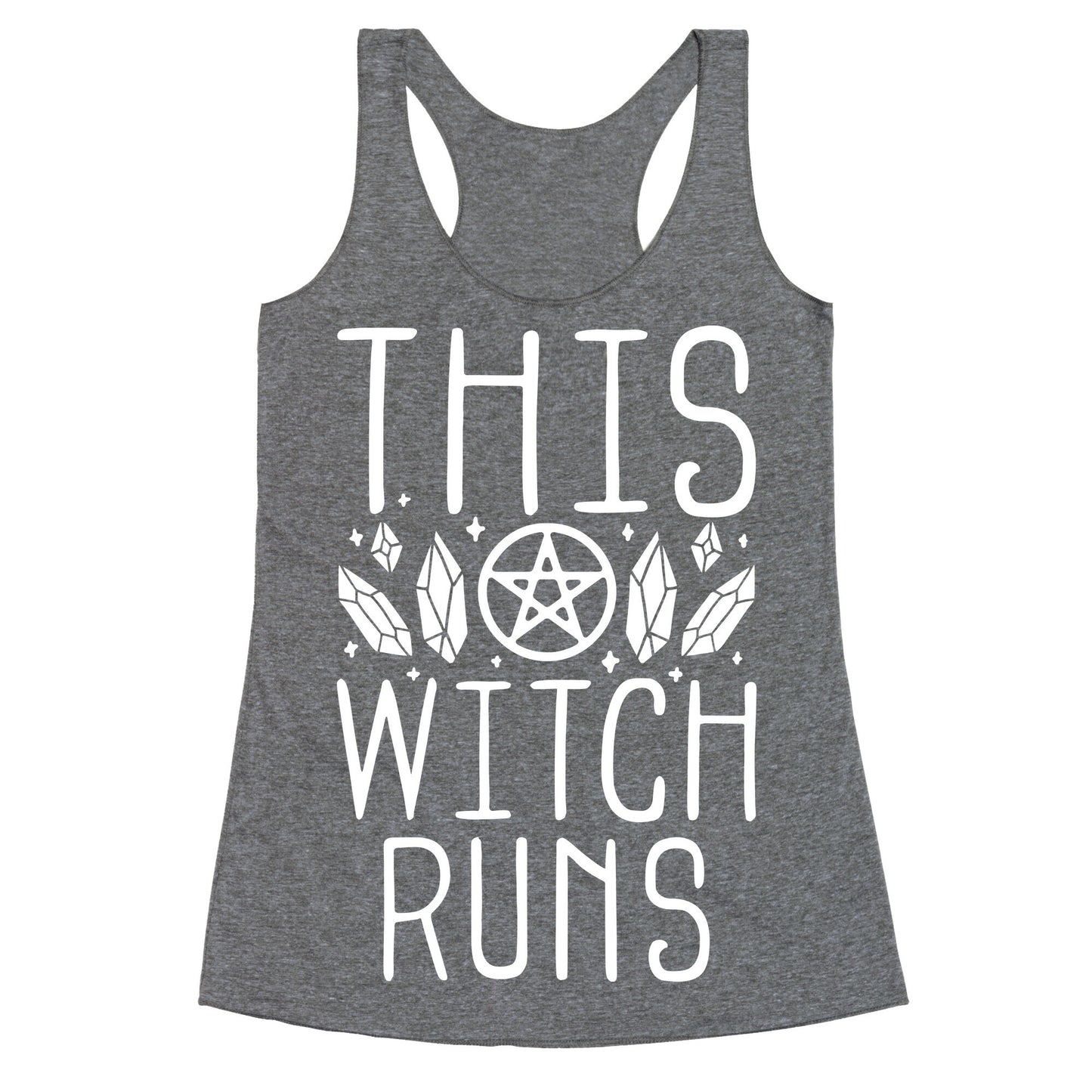 This Witch Runs Racerback Tank