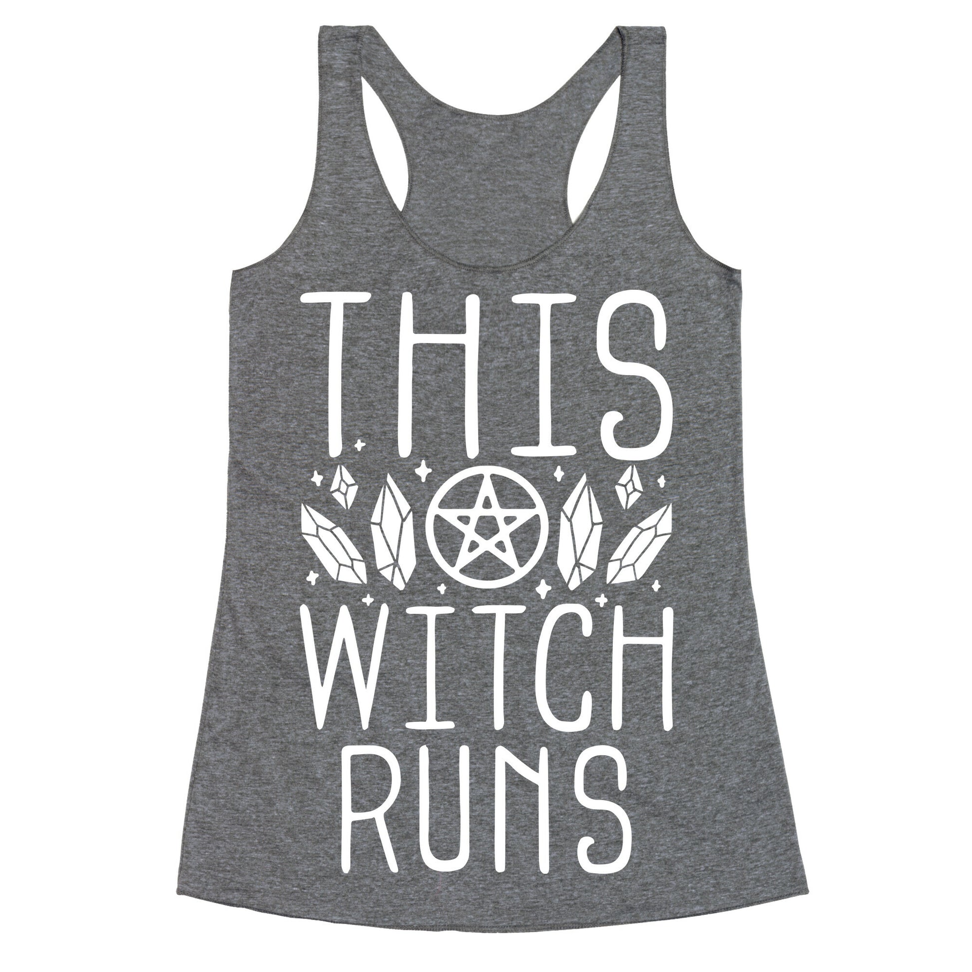 This Witch Runs Racerback Tank
