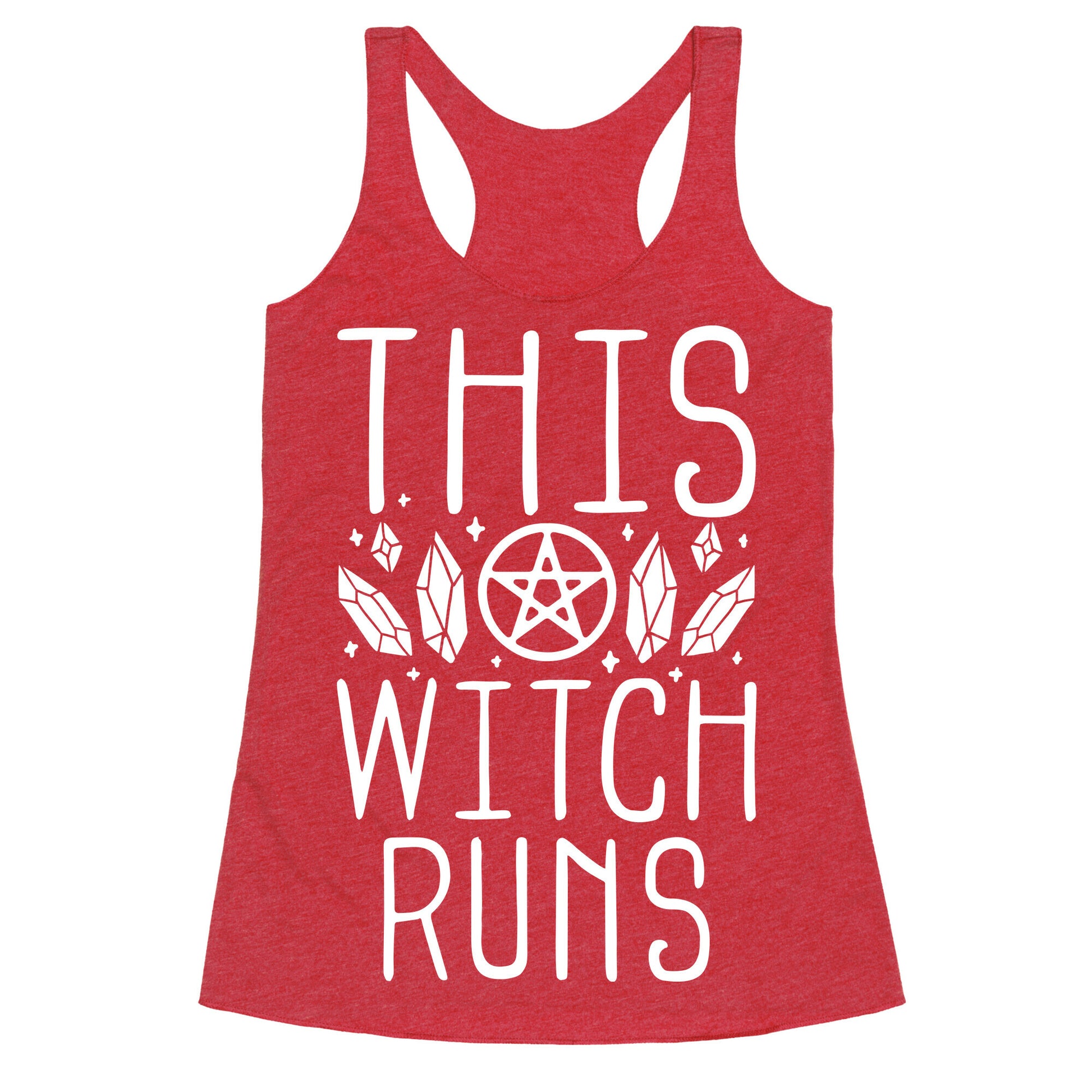 This Witch Runs Racerback Tank