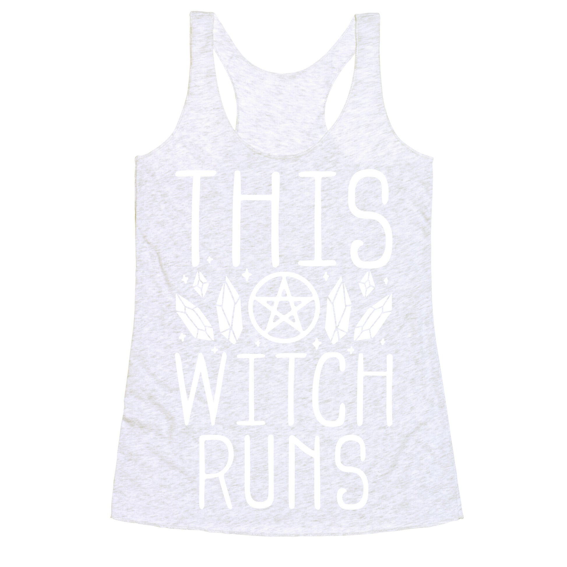 This Witch Runs Racerback Tank