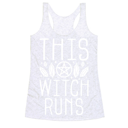 This Witch Runs Racerback Tank