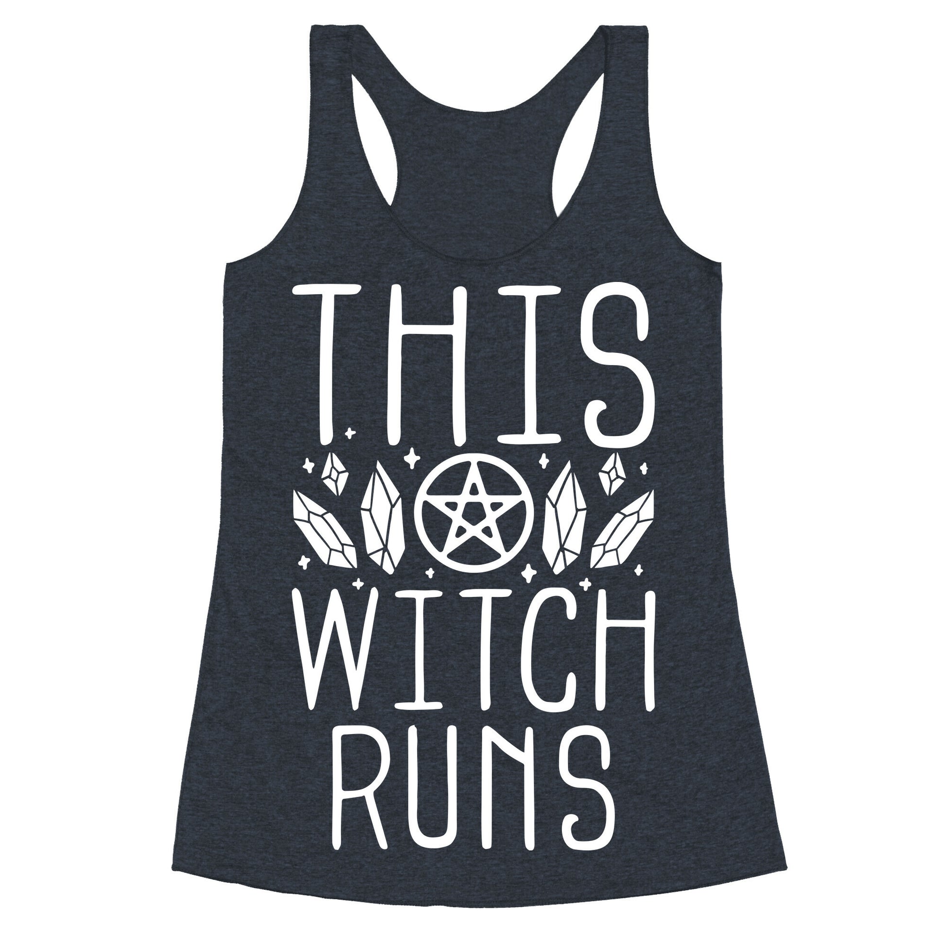 This Witch Runs Racerback Tank