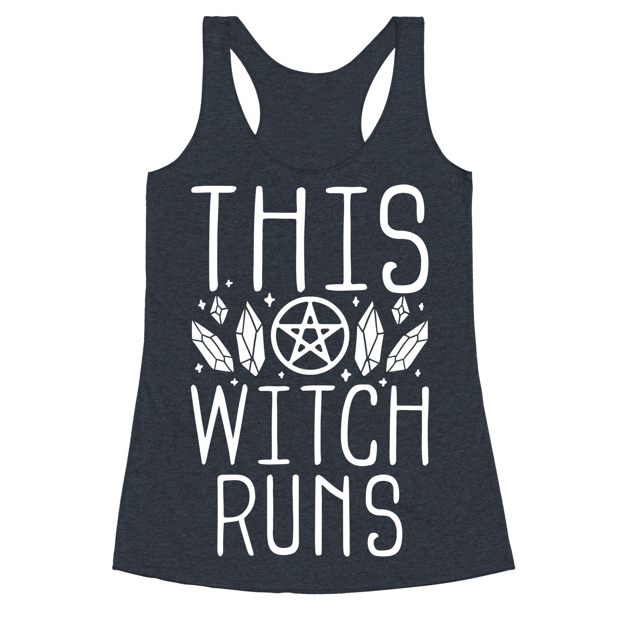 This Witch Runs Racerback Tank