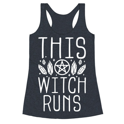 This Witch Runs Racerback Tank