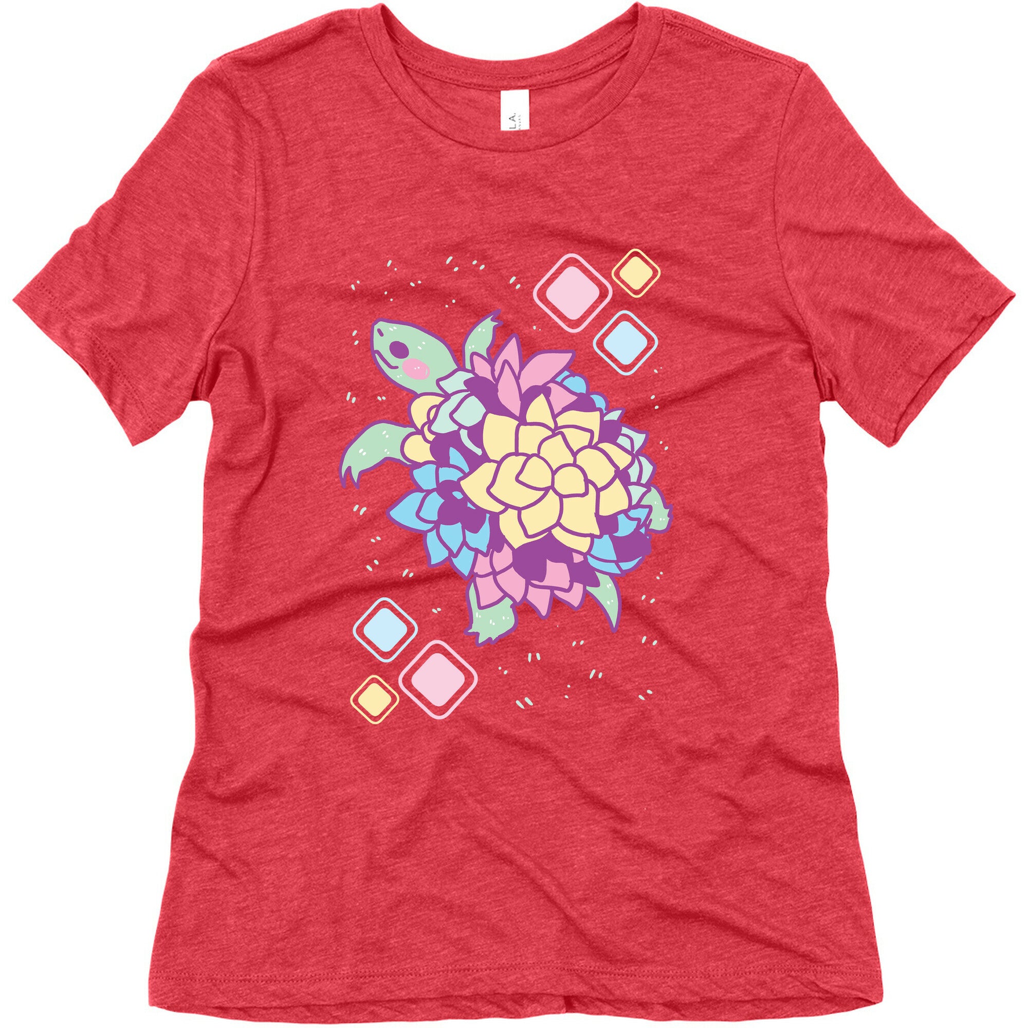 Pastel Succulent Turtle Women's Triblend Tee