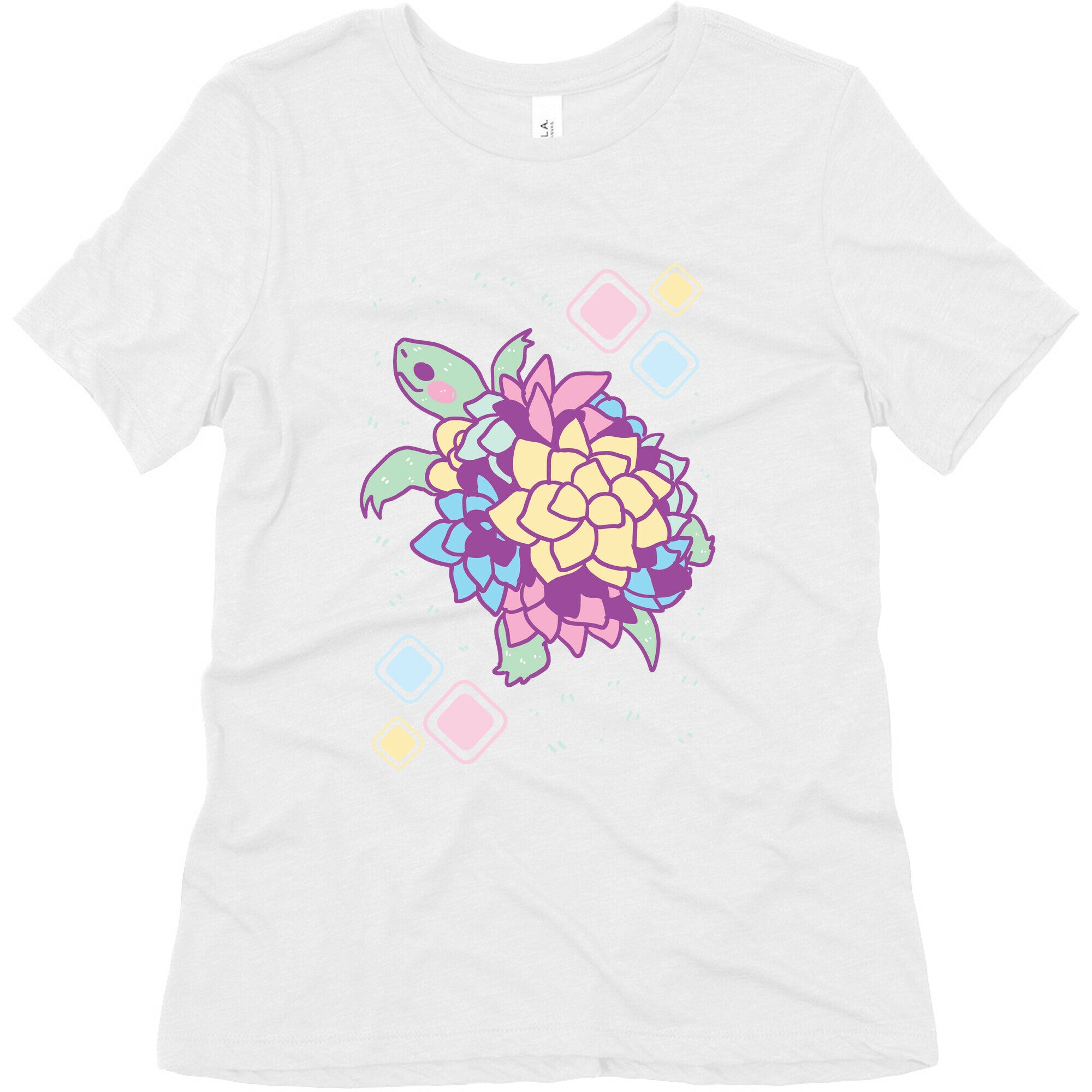 Pastel Succulent Turtle Women's Triblend Tee