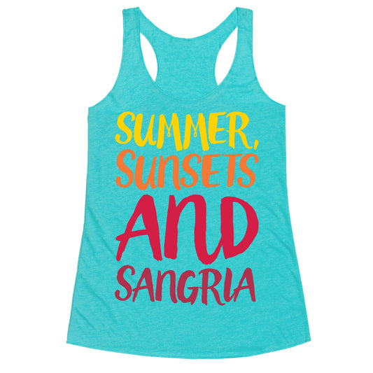 Summer Sunsets and Sangria Racerback Tank