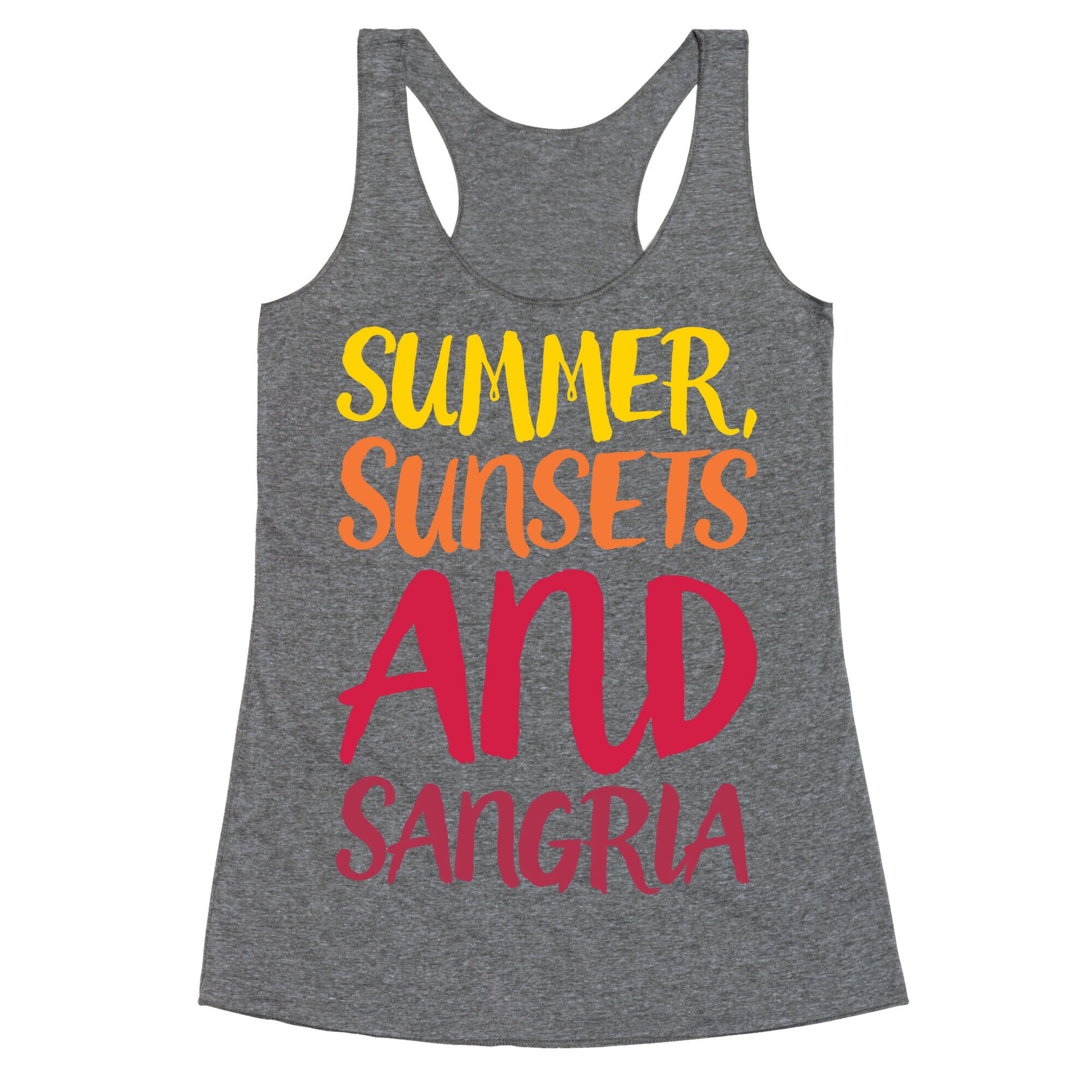 Summer Sunsets and Sangria Racerback Tank