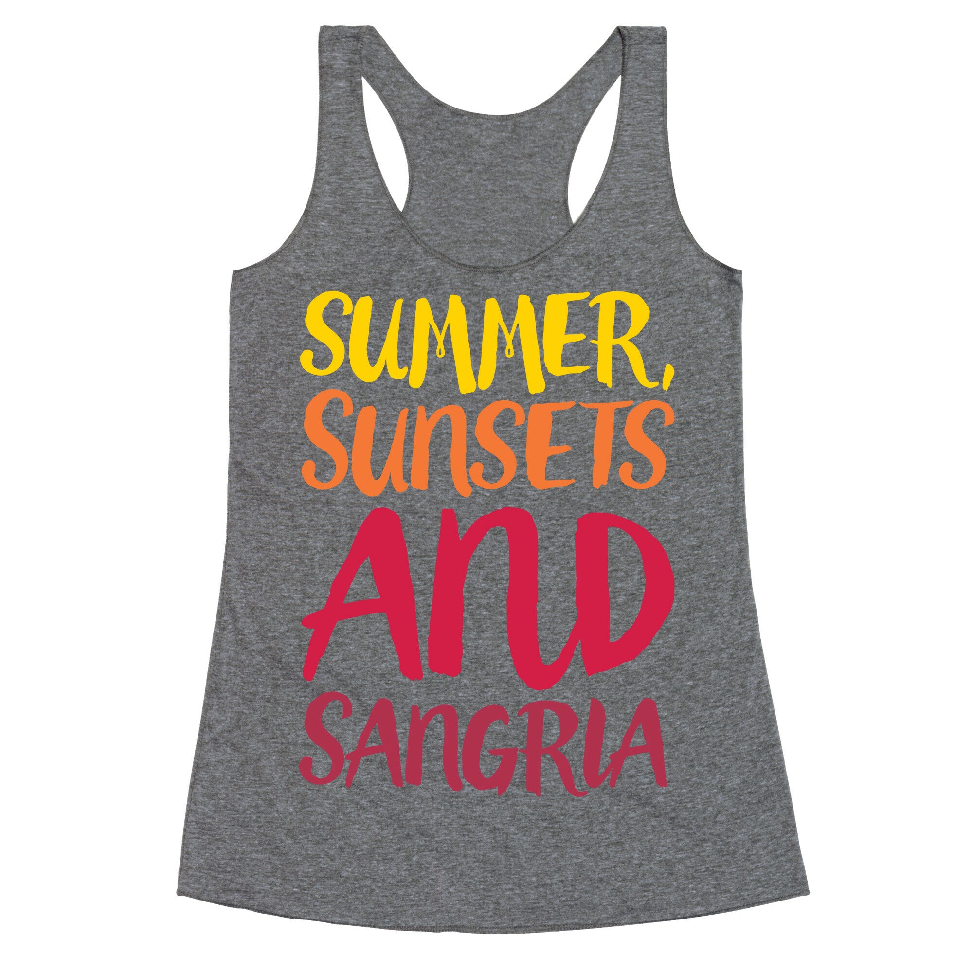 Summer Sunsets and Sangria Racerback Tank
