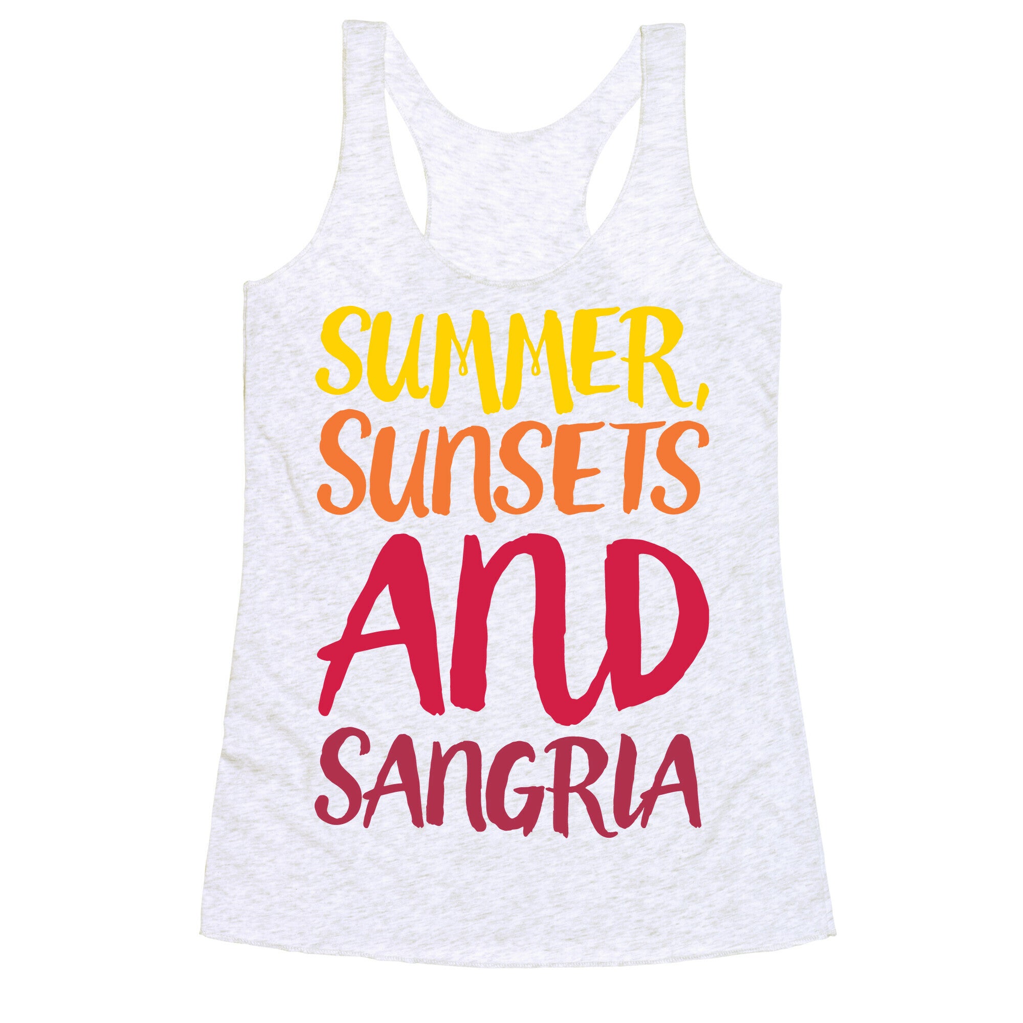 Summer Sunsets and Sangria Racerback Tank