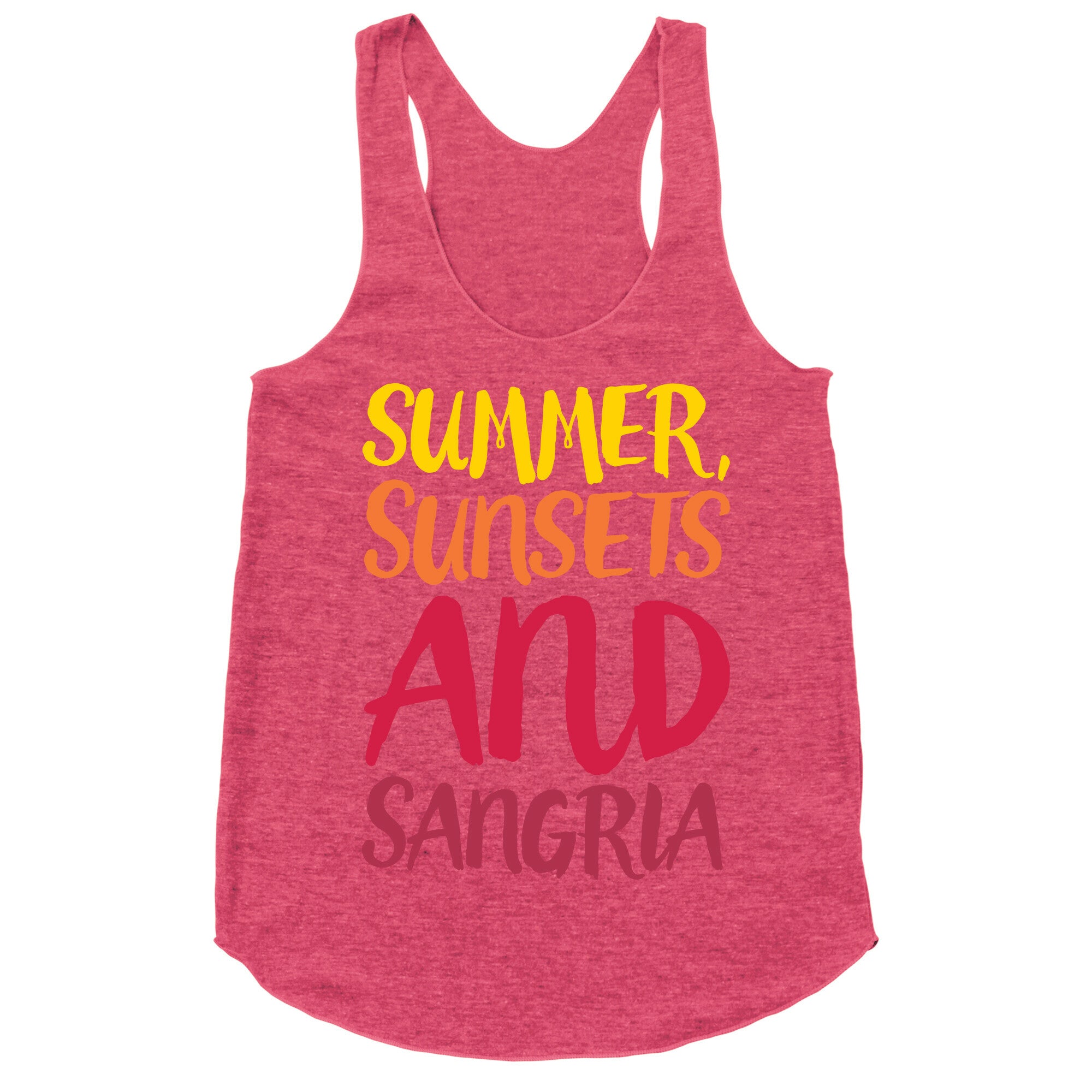 Summer Sunsets and Sangria Racerback Tank