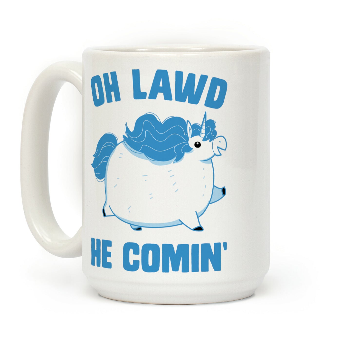 Oh Lawd He Comin' Unicorn Coffee Mug