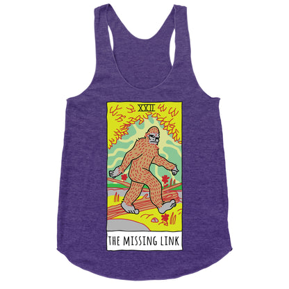 The Missing Link Bigfoot Tarot Racerback Tank