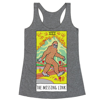 The Missing Link Bigfoot Tarot Racerback Tank