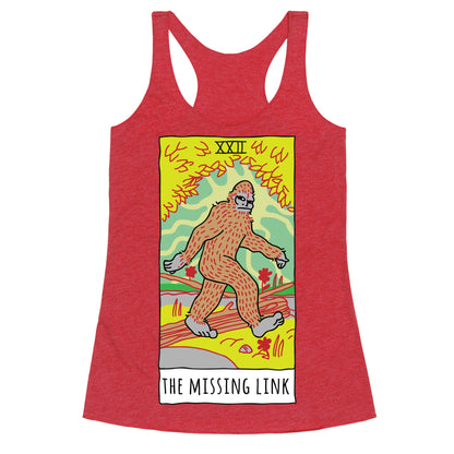 The Missing Link Bigfoot Tarot Racerback Tank