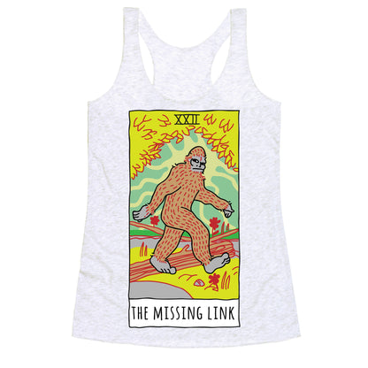 The Missing Link Bigfoot Tarot Racerback Tank