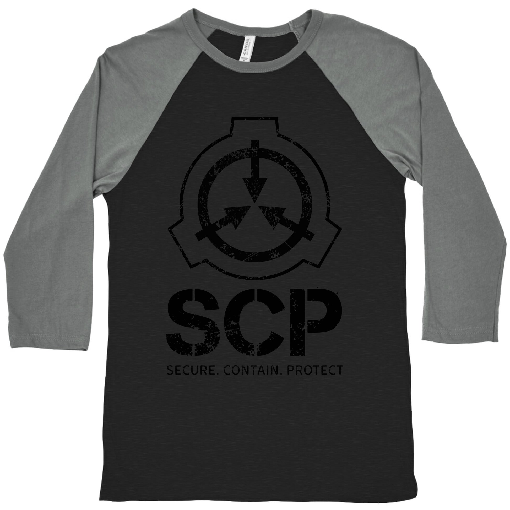 SCP Secure. Contain. Protect Baseball Tee