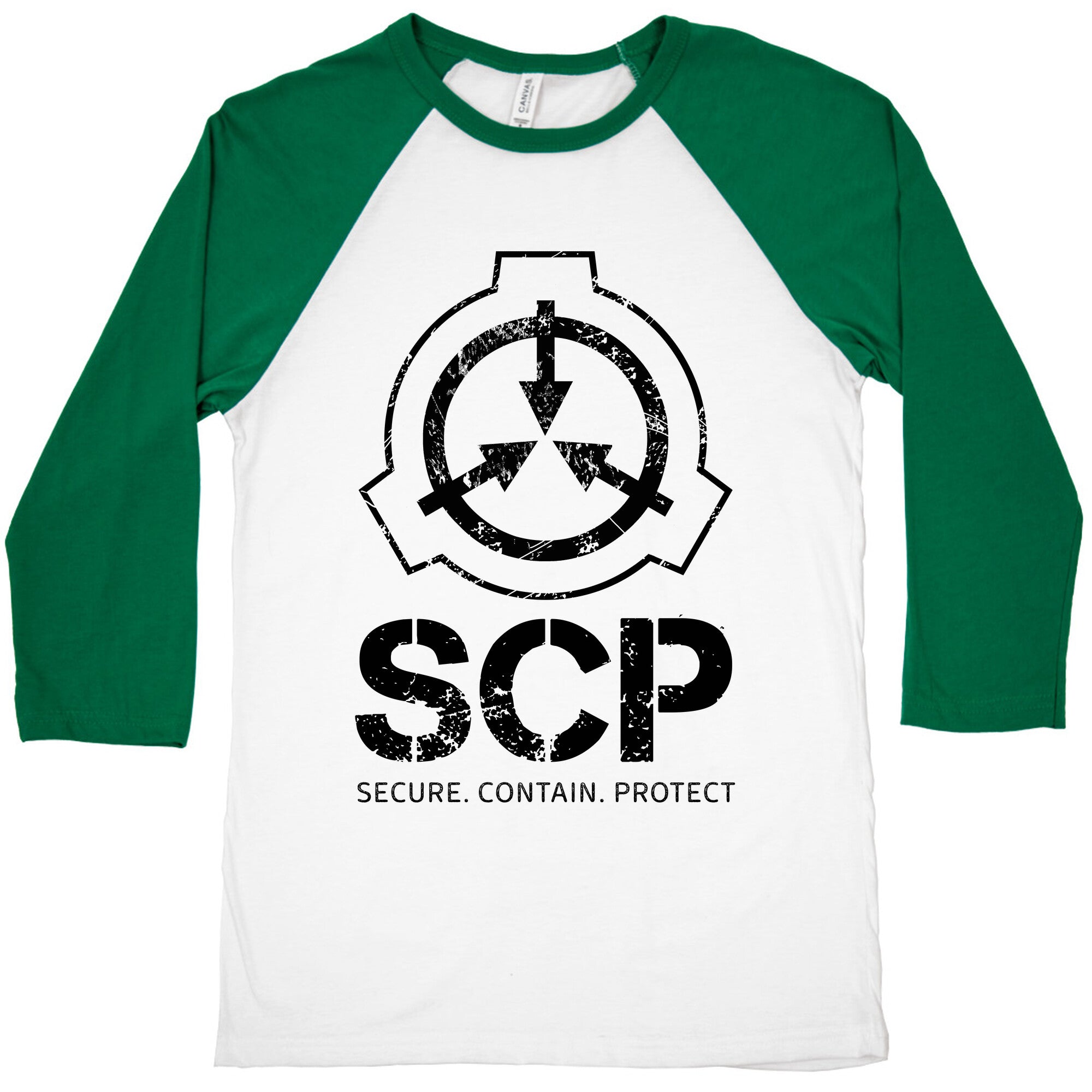 SCP Secure. Contain. Protect Baseball Tee
