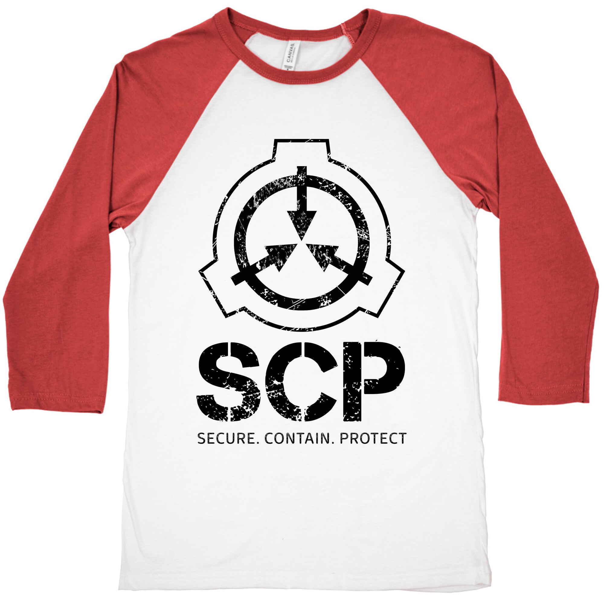 SCP Secure. Contain. Protect Baseball Tee