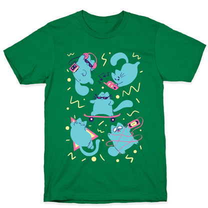 90's Cats Pattern T-Shirt