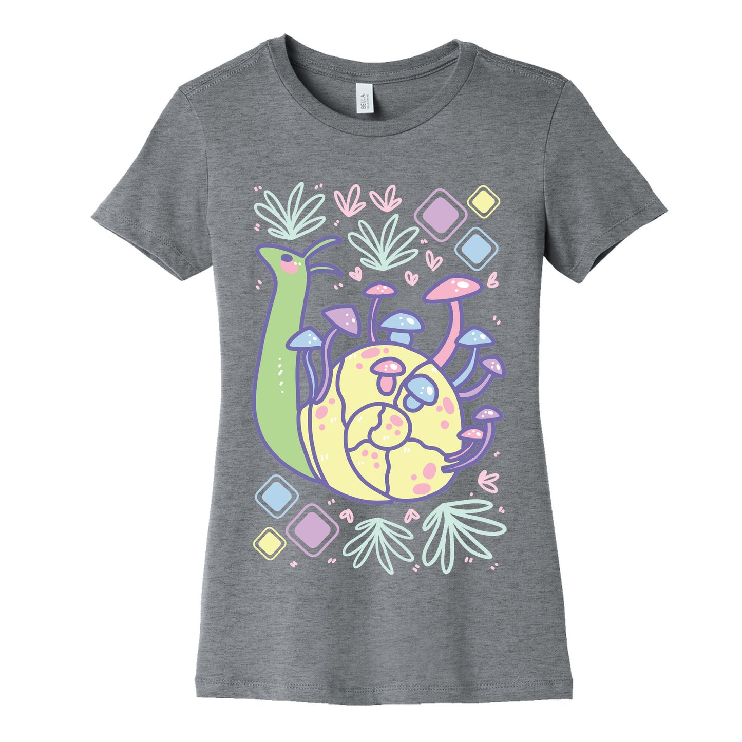 Pastel Mushroom Snail Women's Cotton Tee