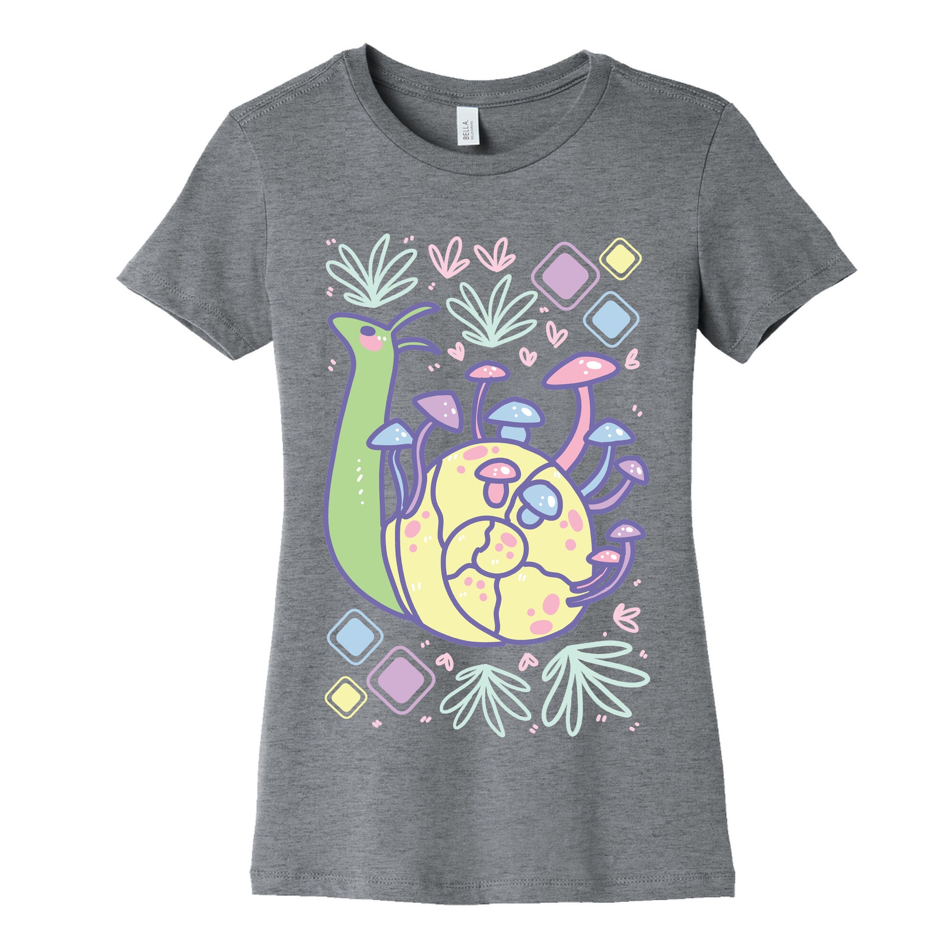 Pastel Mushroom Snail Women's Cotton Tee