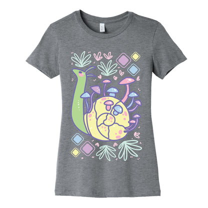 Pastel Mushroom Snail Women's Cotton Tee