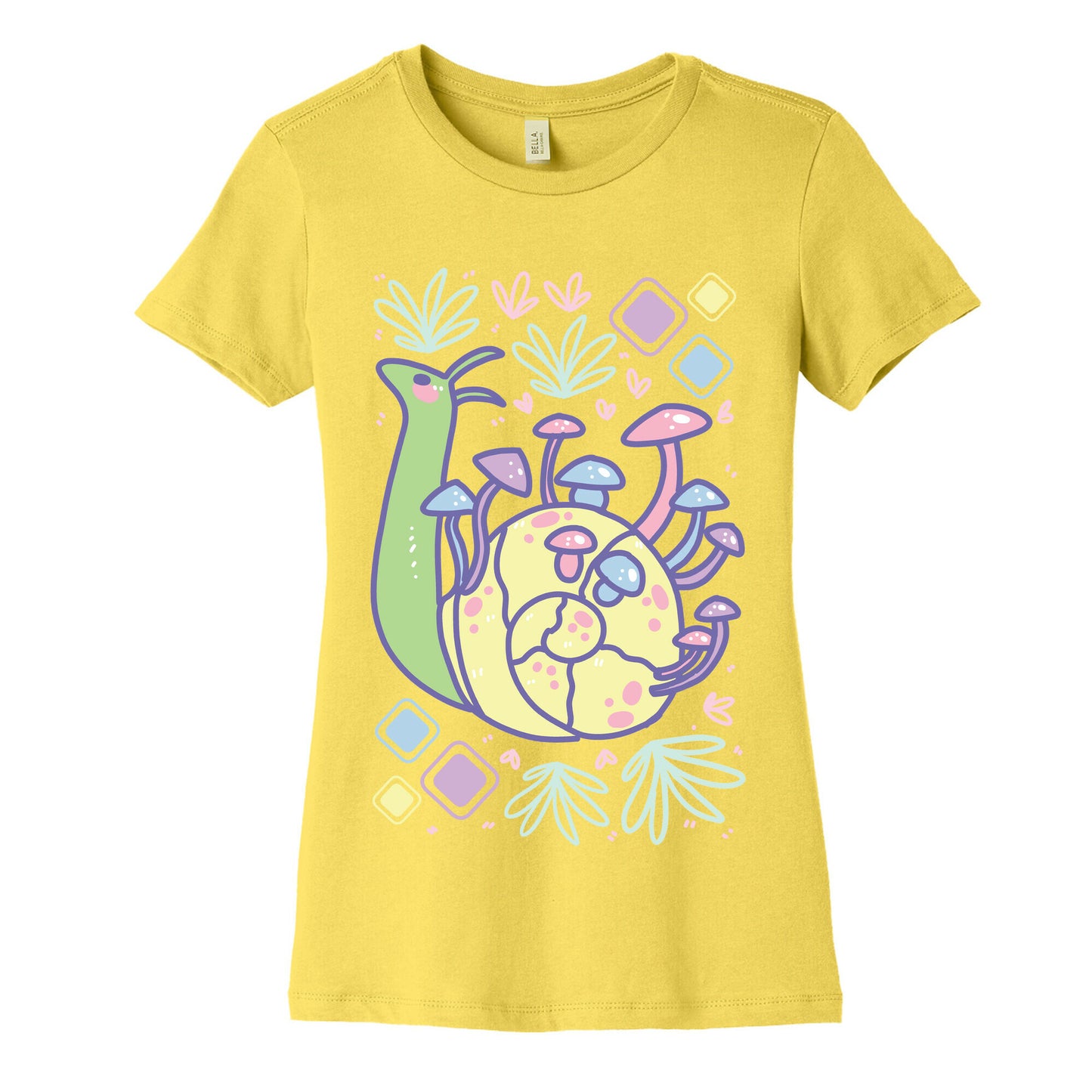 Pastel Mushroom Snail Women's Cotton Tee