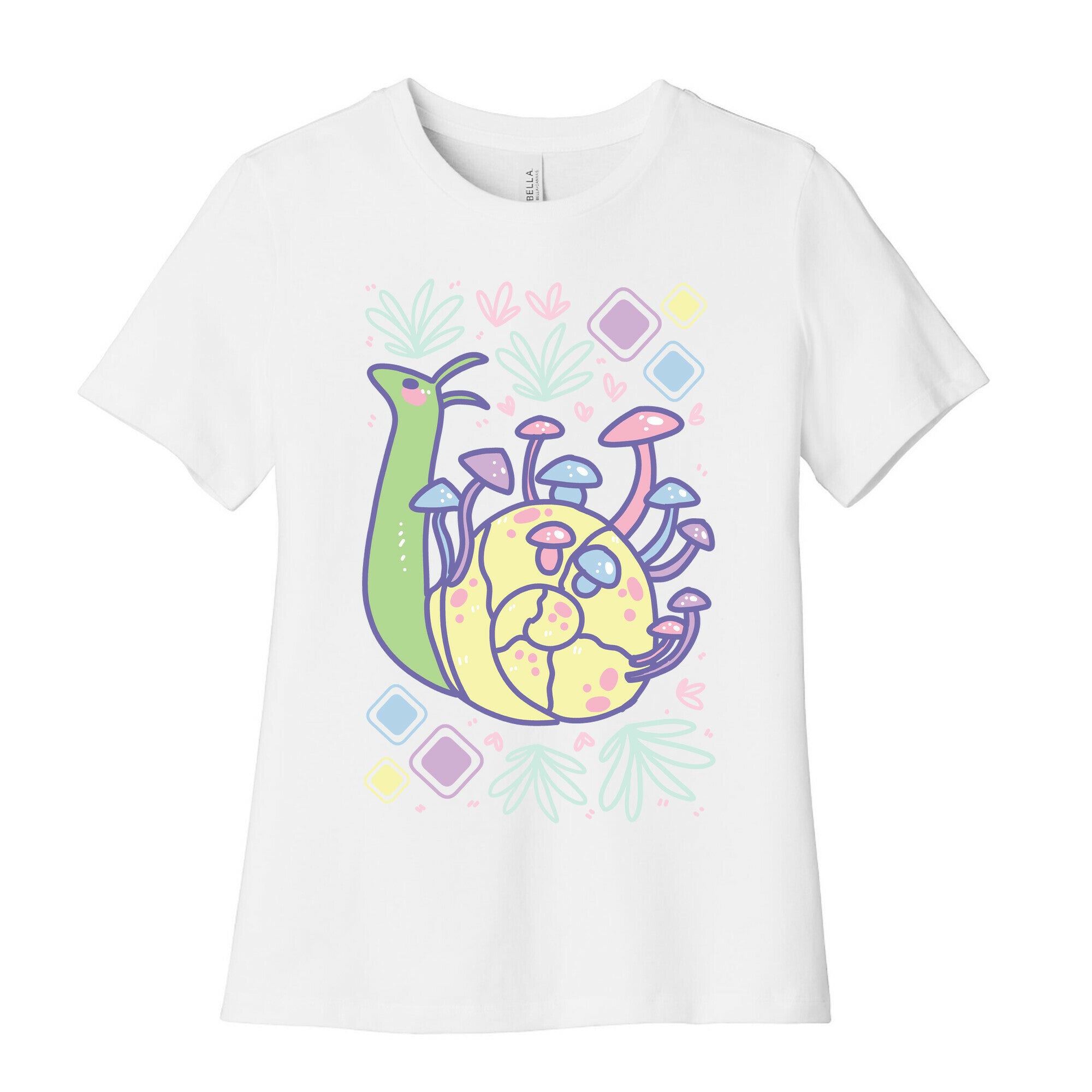 Pastel Mushroom Snail Women's Cotton Tee