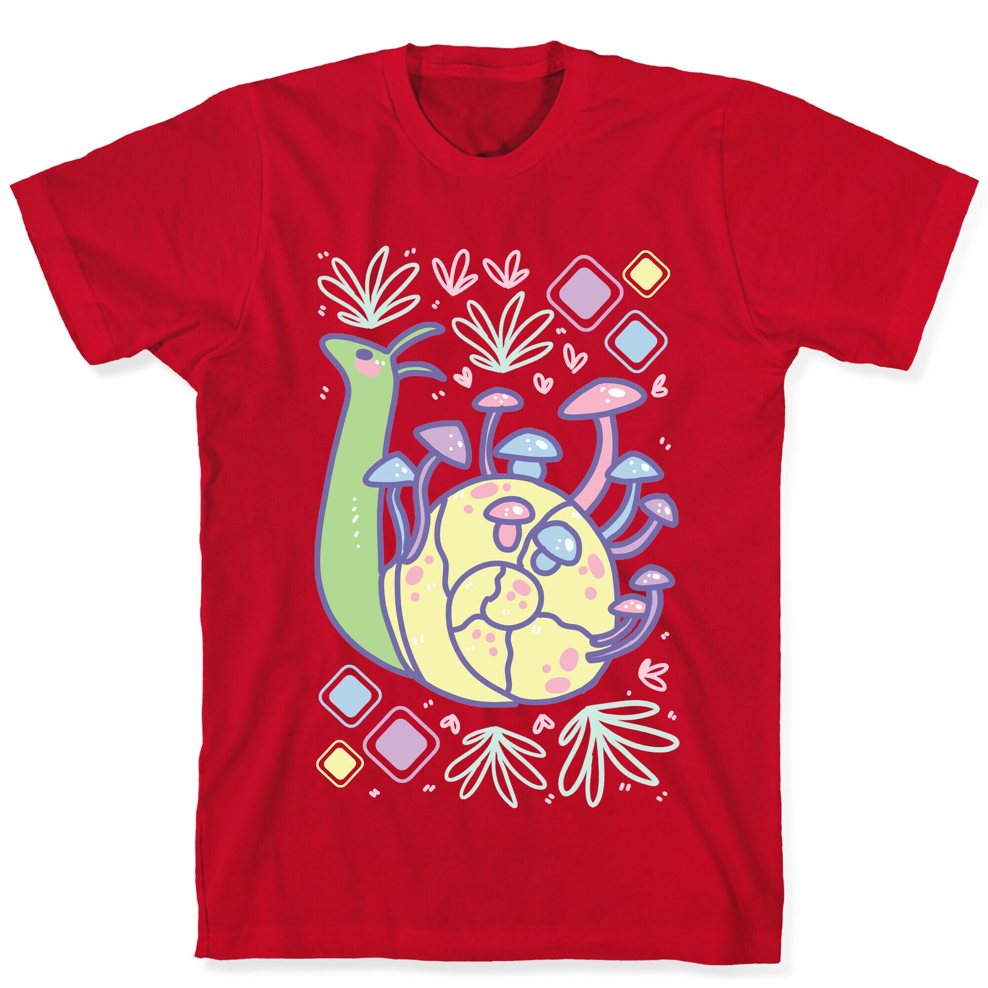 Pastel Mushroom Snail T-Shirt