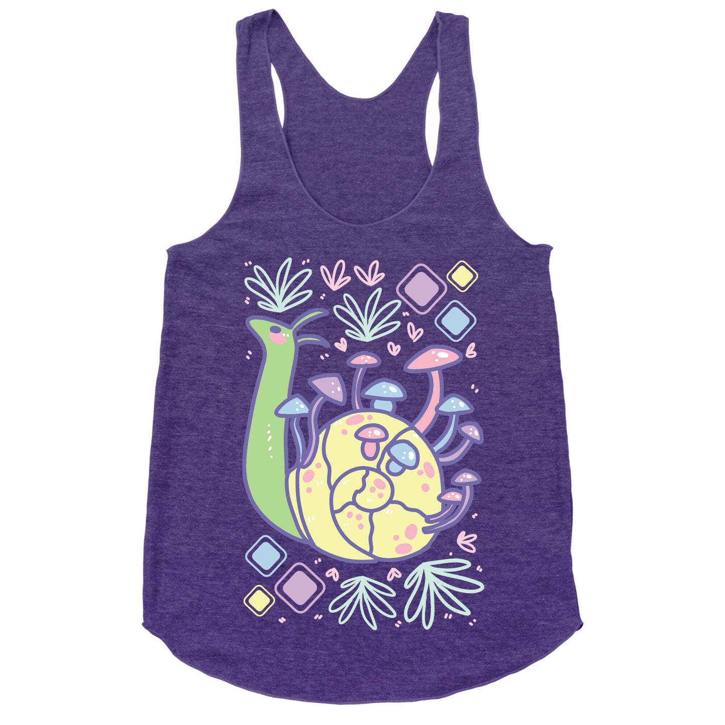 Pastel Mushroom Snail Racerback Tank