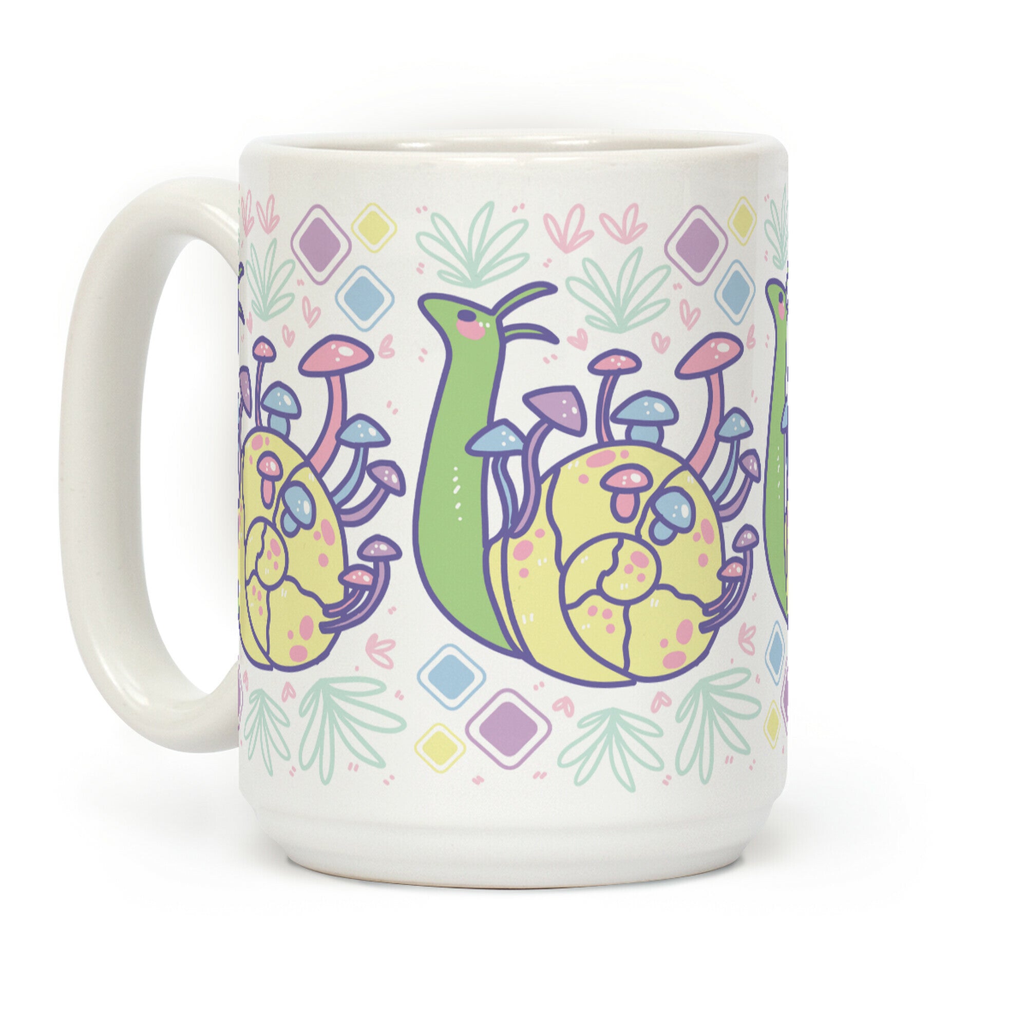 Pastel Mushroom Snail Coffee Mug