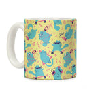 90's Cats Pattern Coffee Mug