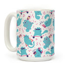 90's Cats Pattern Coffee Mug