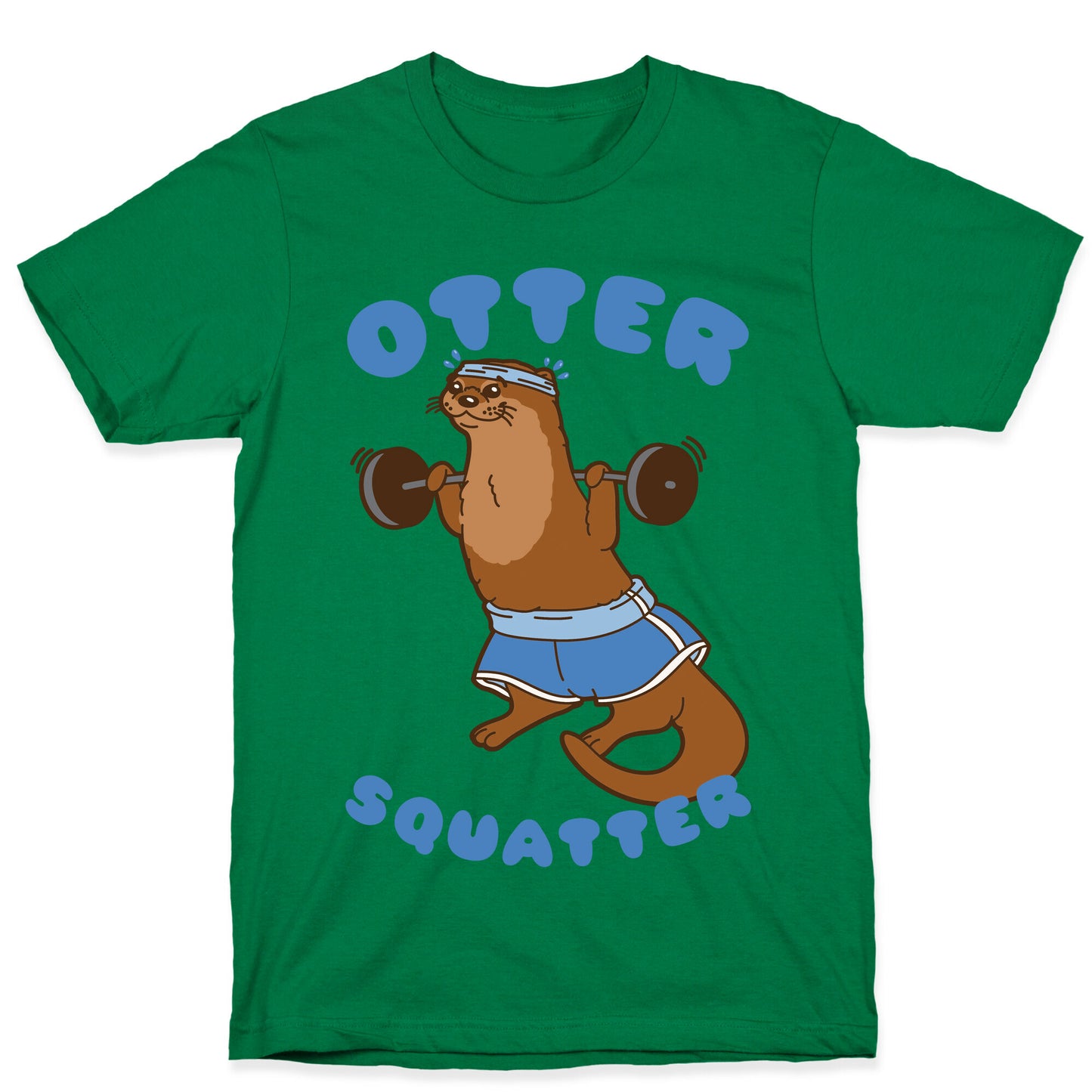 Otter Squatter White Print T-Shirt