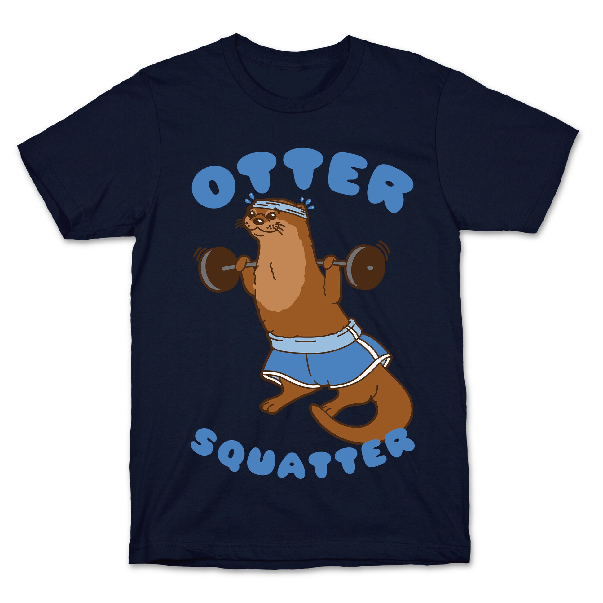 Otter Squatter White Print T-Shirt