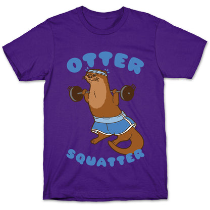 Otter Squatter White Print T-Shirt