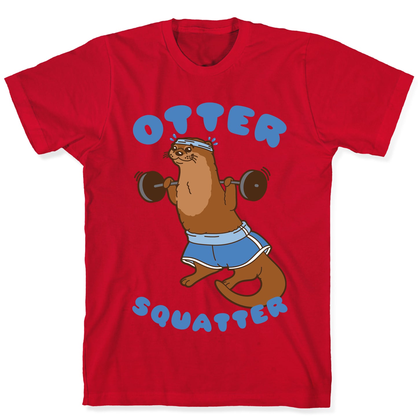 Otter Squatter White Print T-Shirt