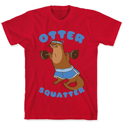 Otter Squatter White Print T-Shirt
