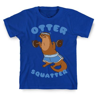 Otter Squatter White Print T-Shirt