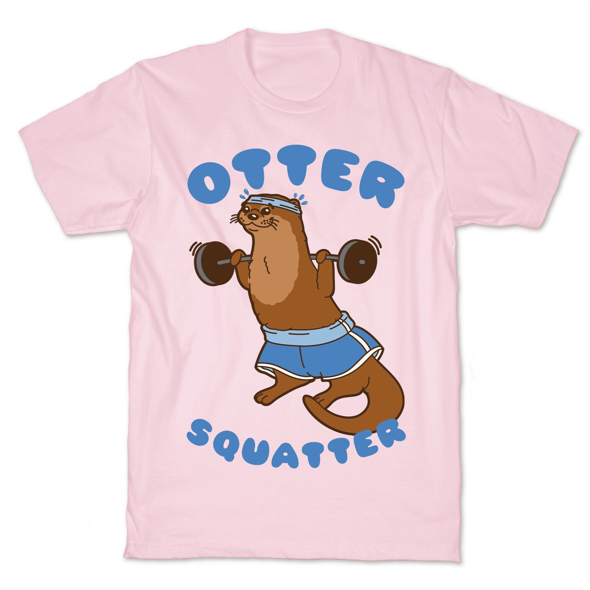 Otter Squatter White Print T-Shirt