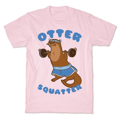 Otter Squatter White Print T-Shirt