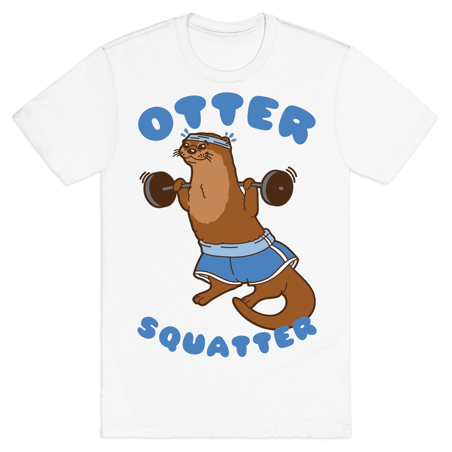 Otter Squatter White Print T-Shirt