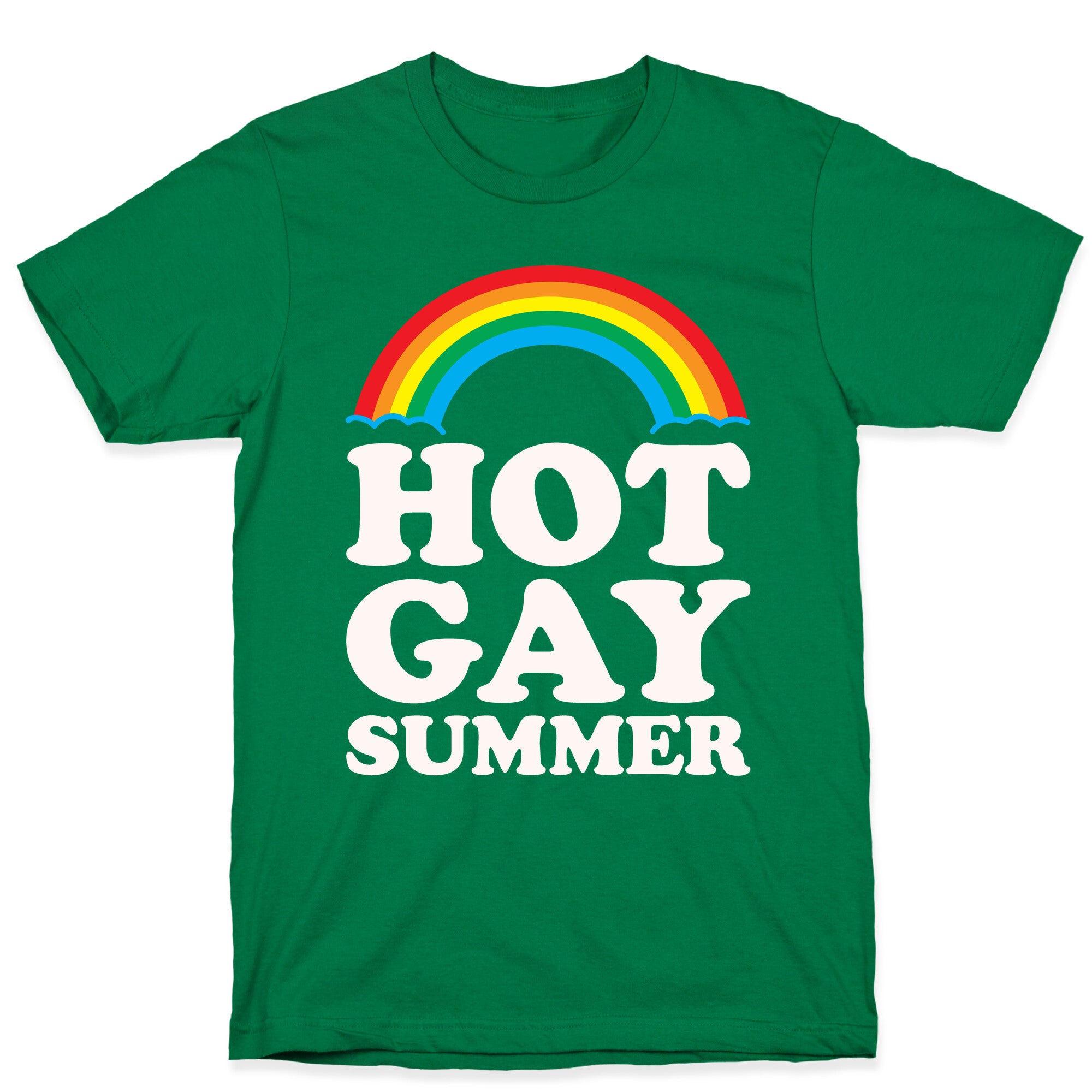 Hot Gay Summer Parody White Print T-Shirt