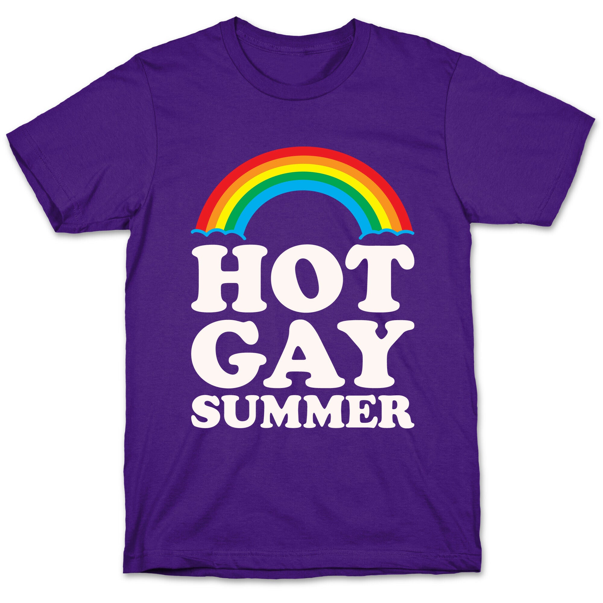 Hot Gay Summer Parody White Print T-Shirt
