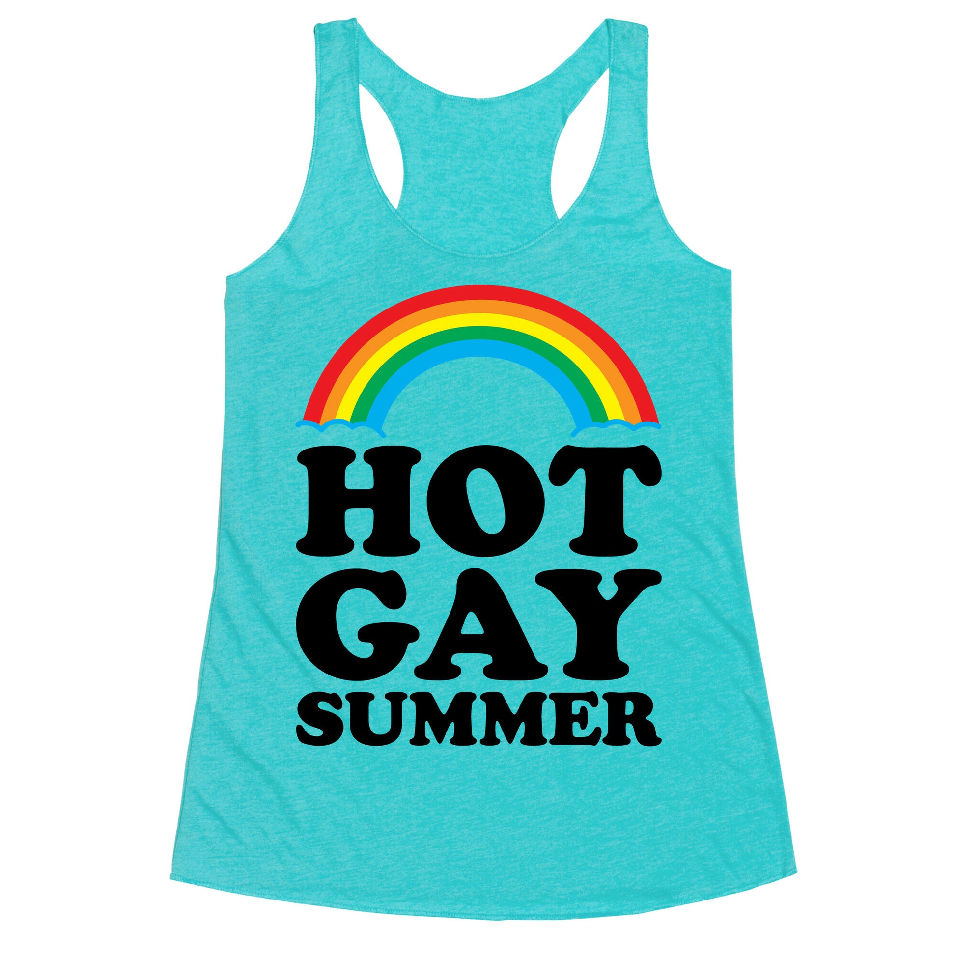 Hot Gay Summer Parody Racerback Tank