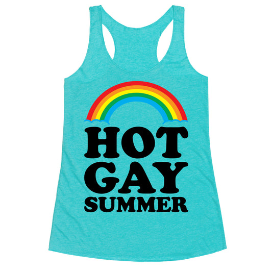 Hot Gay Summer Parody Racerback Tank