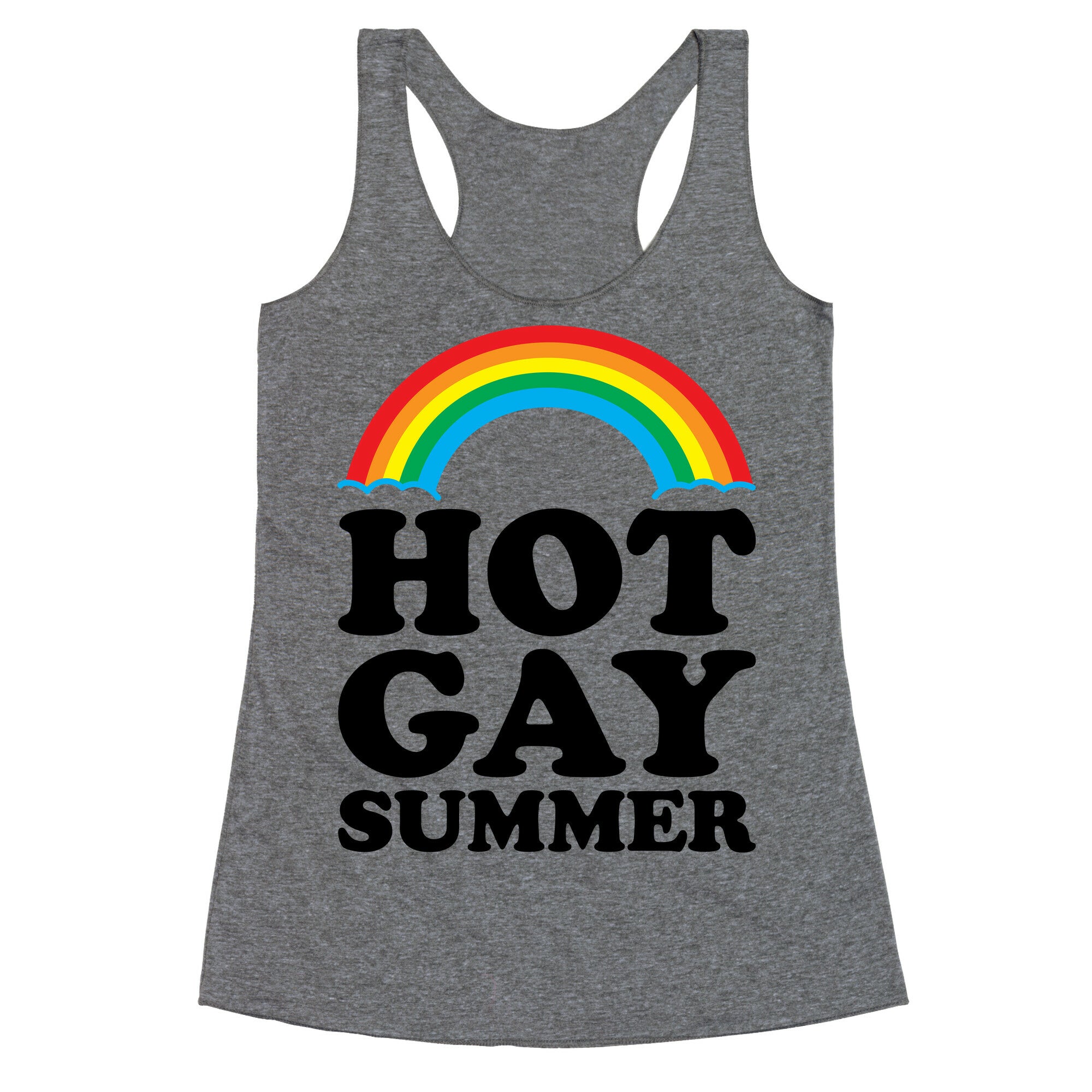 Hot Gay Summer Parody Racerback Tank