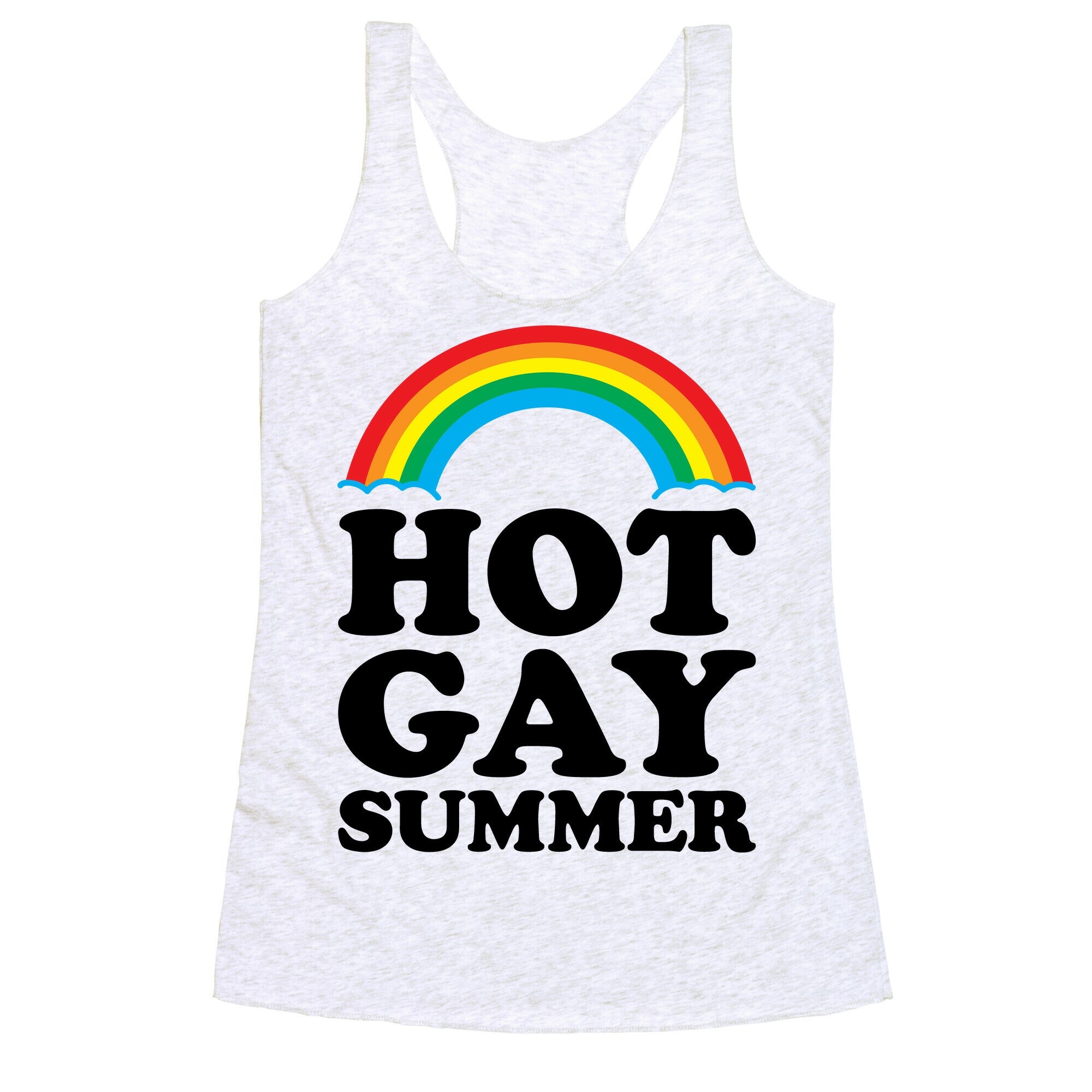 Hot Gay Summer Parody Racerback Tank